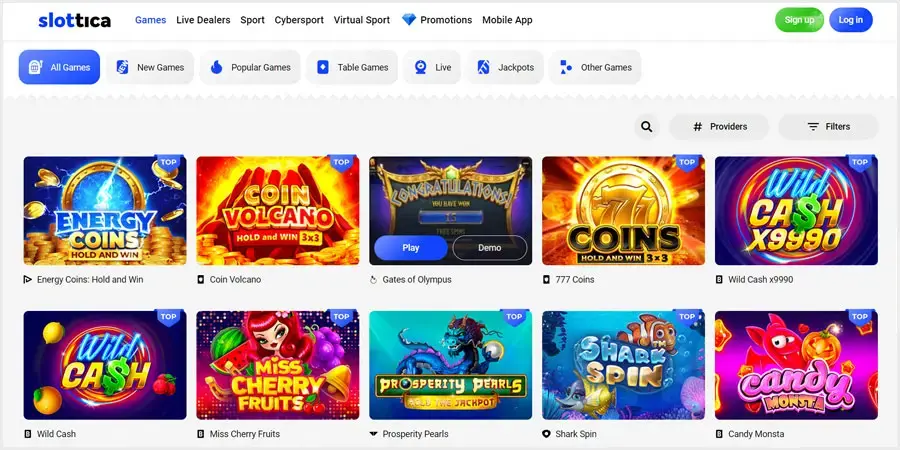 Slottica Zrzut ekranu 1